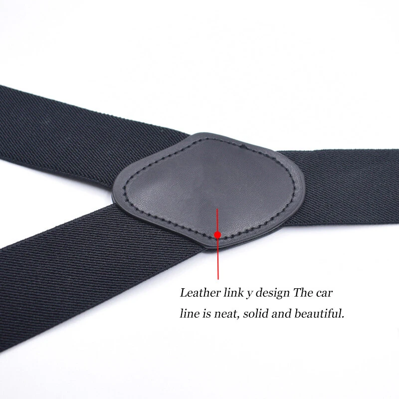 (image for) Men's Suspender Business Trousers Strap Clips Braces Vintage Casual Suspensorio Trousers Six-clip Shoulder Straps