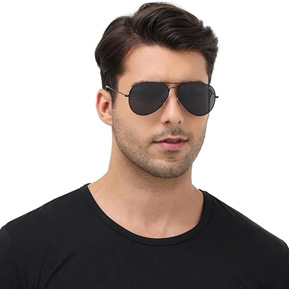 (image for) Photochromic Polarized Sunglasses UV400 Protection Anti-Glare Sun Glasses for Outdoor Driving Fishing with Case