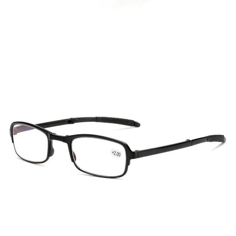 (image for) TR90 Folding Reading Glasses with Zipper Case Unisex Portable Lightweight Presbyopic Eyeglasses Readers Eyewear +1.5 ~ 3.5